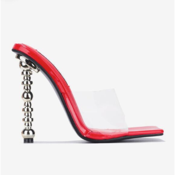 Cape Robbin Metro Red Heels Sandal Chic Cute Sexy Party Summer Casual SZ 6:NWOB - Picture 6 of 12